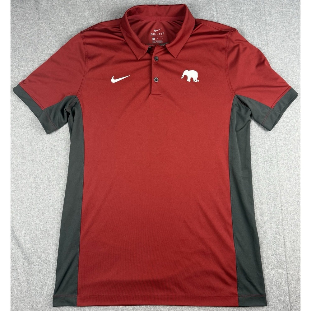 Nike Dri-FIT Alabama Crimson Tide Polo Shirt Men's Medium Red